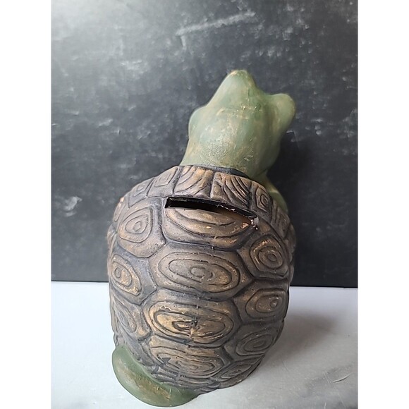 Vintage Ceramic Turtle Piggy Bank - Picture 3 of 10